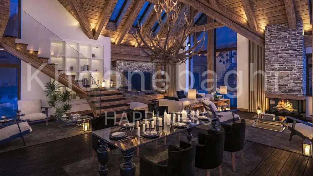 کلبه سوئیسی و طراحی داخلی کلبه سوئیسی