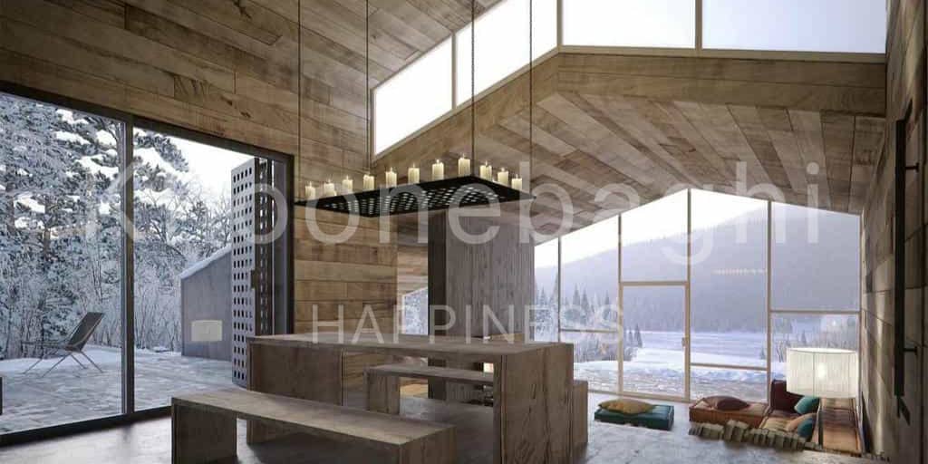  ساختار معماری و فرم کلی کلبه سوئیسی 
